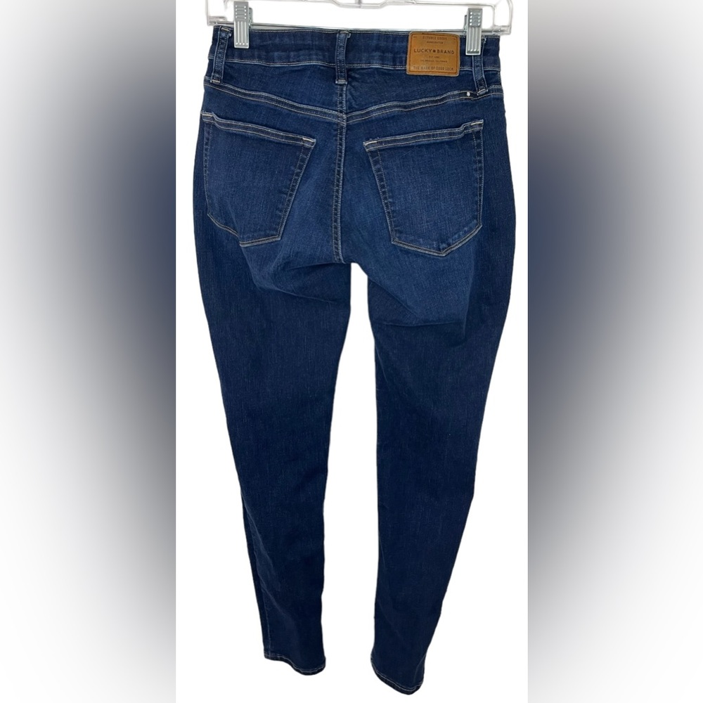 Lucky Brand Sasha Super Skinny Jeans Womens 4/27 Dark‎ Blue Low Rise Denim - Picture 2 of 6